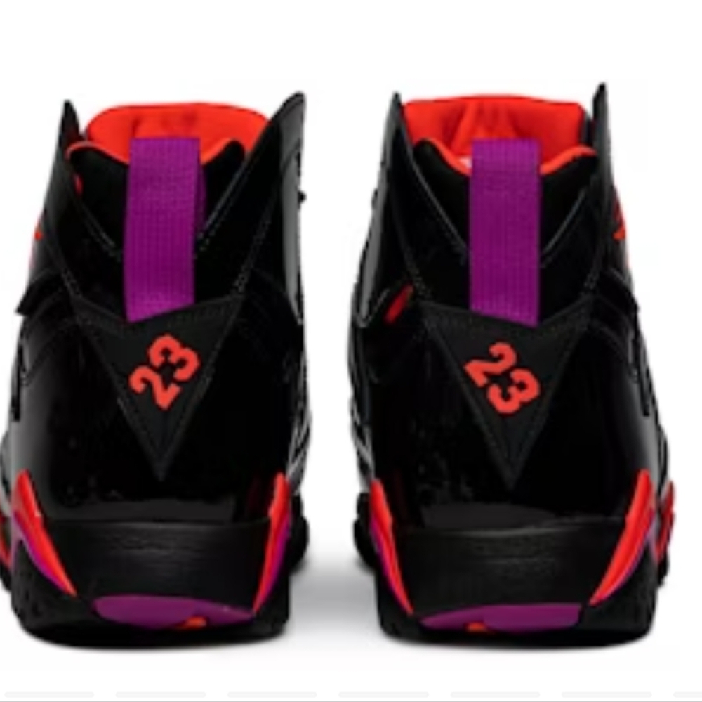 Jordan Black and Purple Women's Sneakers